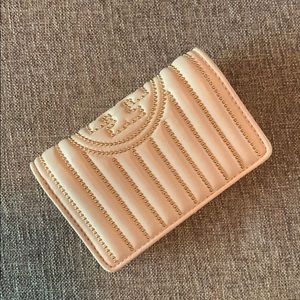 Blush pink Tory Burch Studded Wallet